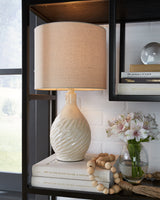 Garinton 2-Piece Table Lamp Set in Cream from Ashley - Luna Furniture