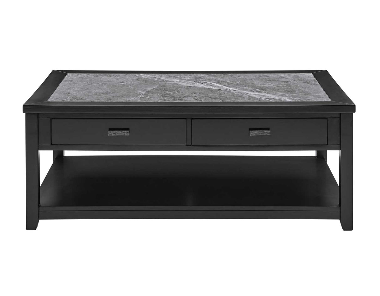 Garvine Sintered Stone Coffee Table with Casters from Steve Silver - Luna Furniture