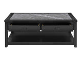 Garvine Sintered Stone Coffee Table with Casters from Steve Silver - Luna Furniture