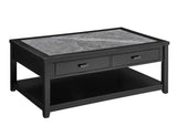 Garvine Sintered Stone Coffee Table with Casters from Steve Silver - Luna Furniture