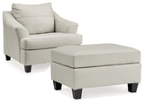 Genoa Chair and Ottoman in Coconut - PKG015069