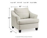 Genoa Chair and Ottoman in Coconut - PKG015069