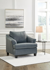 Genoa Chair and Ottoman in Steel - PKG015072