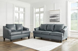 Genoa Sofa and Loveseat in Steel - PKG015073