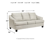 Genoa Sofa, Loveseat, Chair and Ottoman in Coconut - PKG015071