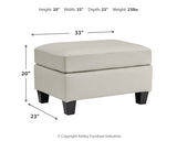 Genoa Sofa, Loveseat, Chair and Ottoman in Coconut - PKG015071