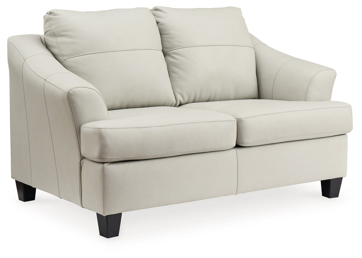 Genoa Sofa, Loveseat, Chair and Ottoman in Coconut - PKG015071