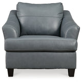 Genoa Sofa, Loveseat, Chair and Ottoman in Steel - PKG015074