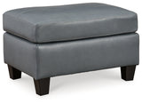 Genoa Sofa, Loveseat, Chair and Ottoman in Steel - PKG015074