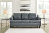 Genoa Sofa, Loveseat, Chair and Ottoman in Steel - PKG015074