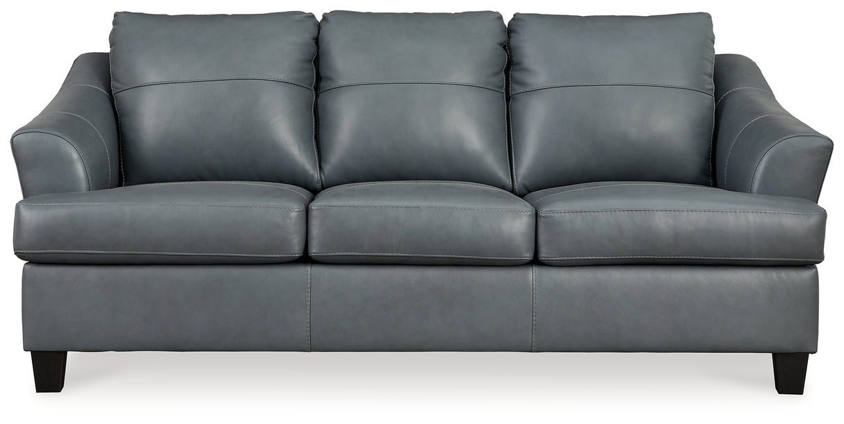 Genoa Sofa, Loveseat, Chair and Ottoman in Steel - PKG015074