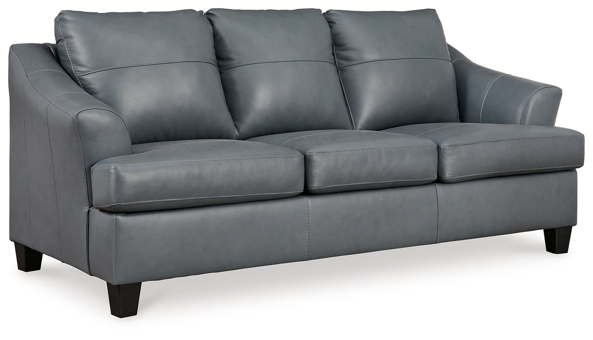 Genoa Sofa, Loveseat, Chair and Ottoman in Steel - PKG015074