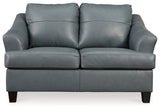 Genoa Sofa, Loveseat, Chair and Ottoman in Steel - PKG015074