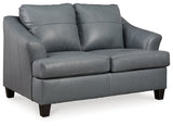 Genoa Sofa, Loveseat, Chair and Ottoman in Steel - PKG015074