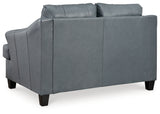 Genoa Sofa, Loveseat, Chair and Ottoman in Steel - PKG015074