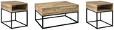 Gerdanet Coffee Table with 2 End Tables in Natural - PKG007124