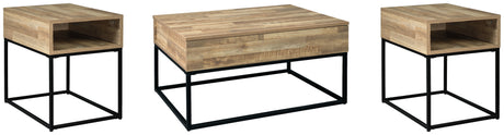 Gerdanet Coffee Table with 2 End Tables in Natural - PKG007124