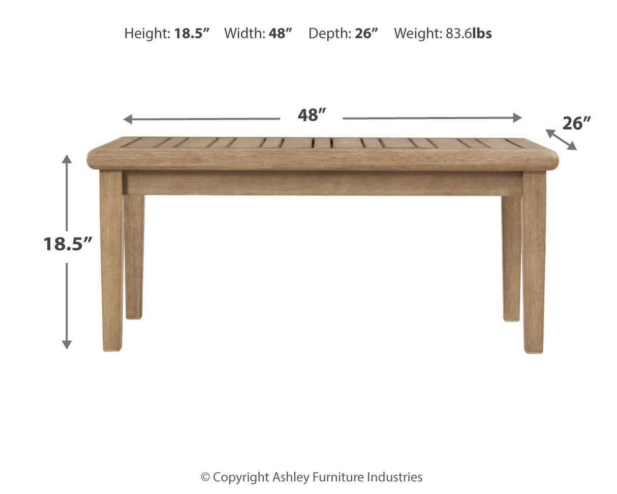 Gerianne Outdoor Coffee Table with 2 End Tables in Grayish Brown from Ashley - Luna Furniture