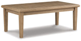 Gerianne Outdoor Coffee Table with 2 End Tables in Grayish Brown from Ashley - Luna Furniture