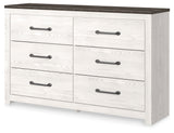 Gerridan King Panel Bed with Dresser and 2 Nightstands in White/Gray - PKG019130