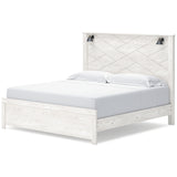 Gerridan King Panel Bed with Dresser in White/Gray - PKG019129