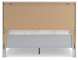 Gerridan King Panel Bed with Mirrored Dresser and Chest in White/Gray - PKG019127