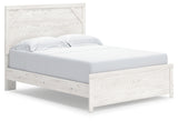 Gerridan Queen Panel Bed with Mirrored Dresser and 2 Nightstands in White/Gray from Ashley - Luna Furniture