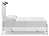 Gerridan Queen Panel Bed with Mirrored Dresser and 2 Nightstands in White/Gray - PKG019116