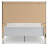 Gerridan Queen Panel Bed with Mirrored Dresser and 2 Nightstands in White/Gray - PKG019116