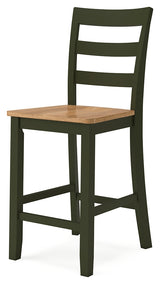 Gesthaven Counter Height Dining Table and 2 Barstools in Natural/Green - PKG019466