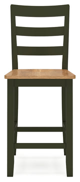 Gesthaven Counter Height Dining Table and 2 Barstools in Natural/Green - PKG019466