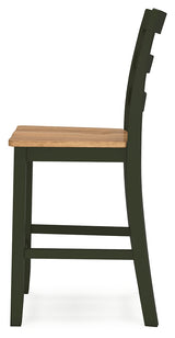 Gesthaven Counter Height Dining Table and 2 Barstools in Natural/Green - PKG019466