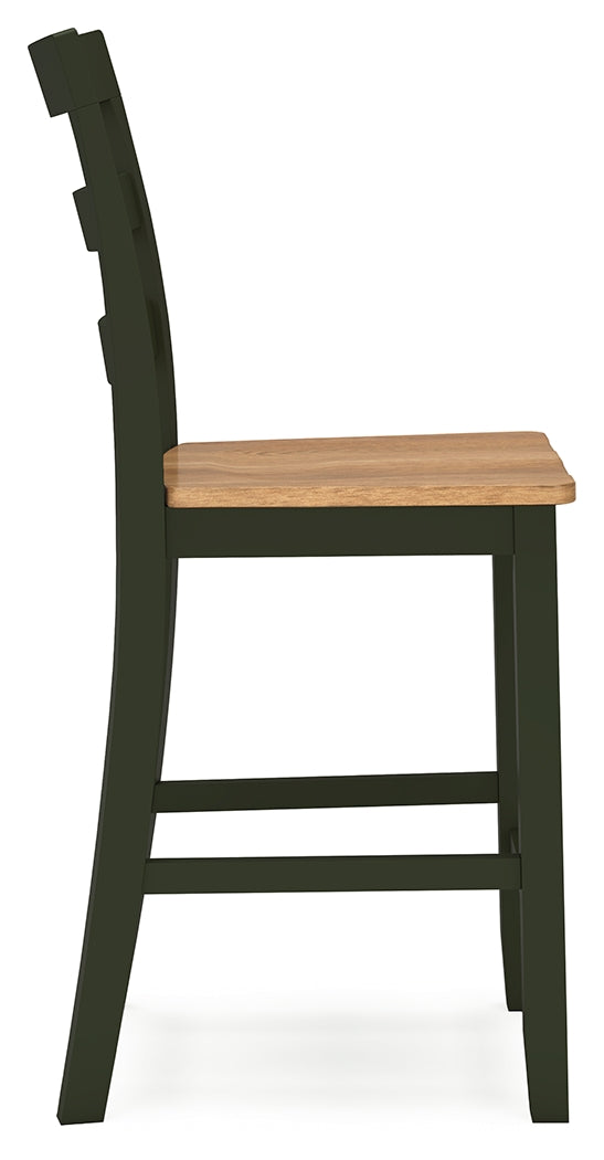 Gesthaven Counter Height Dining Table and 2 Barstools in Natural/Green - PKG019466