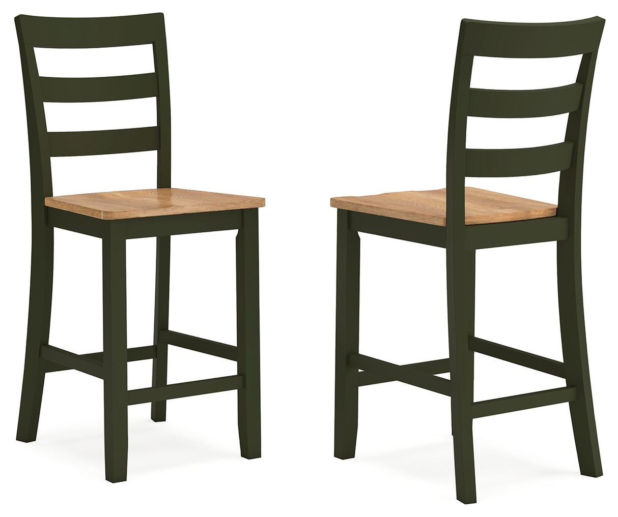 Gesthaven Counter Height Dining Table and 2 Barstools in Natural/Green - PKG019466