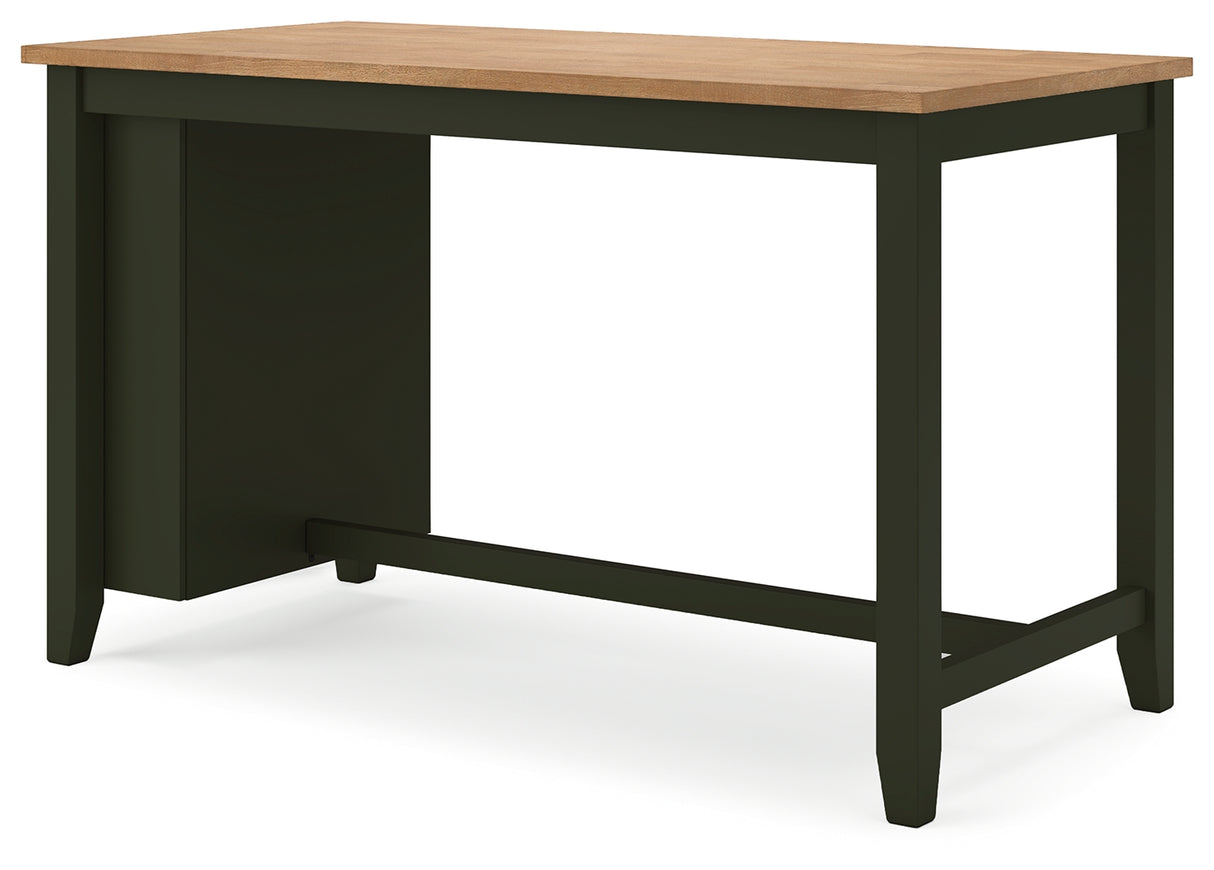 Gesthaven Counter Height Dining Table and 2 Barstools in Natural/Green - PKG019466