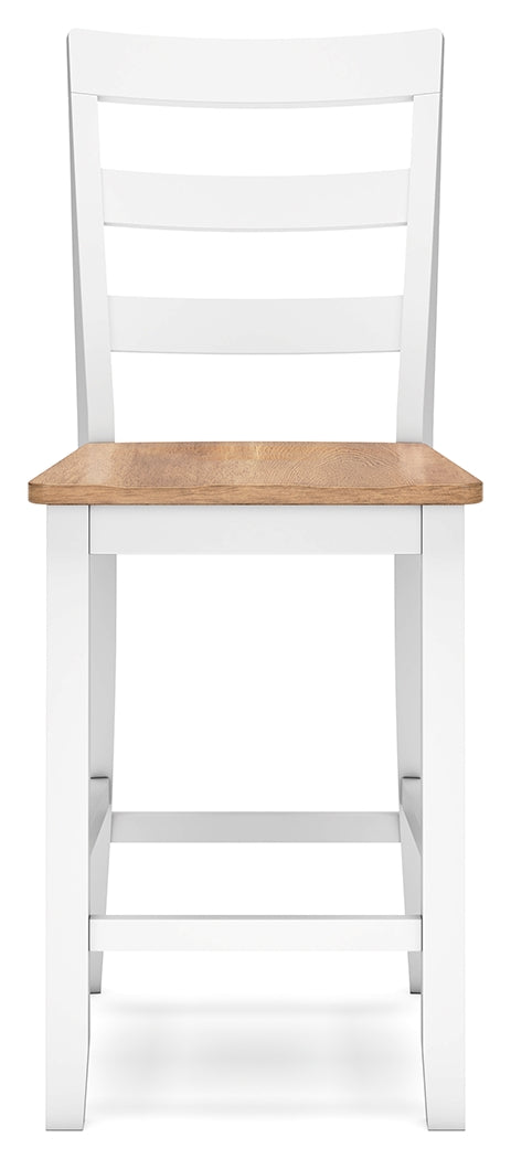 Gesthaven Counter Height Dining Table and 2 Barstools in Natural/White - PKG019458