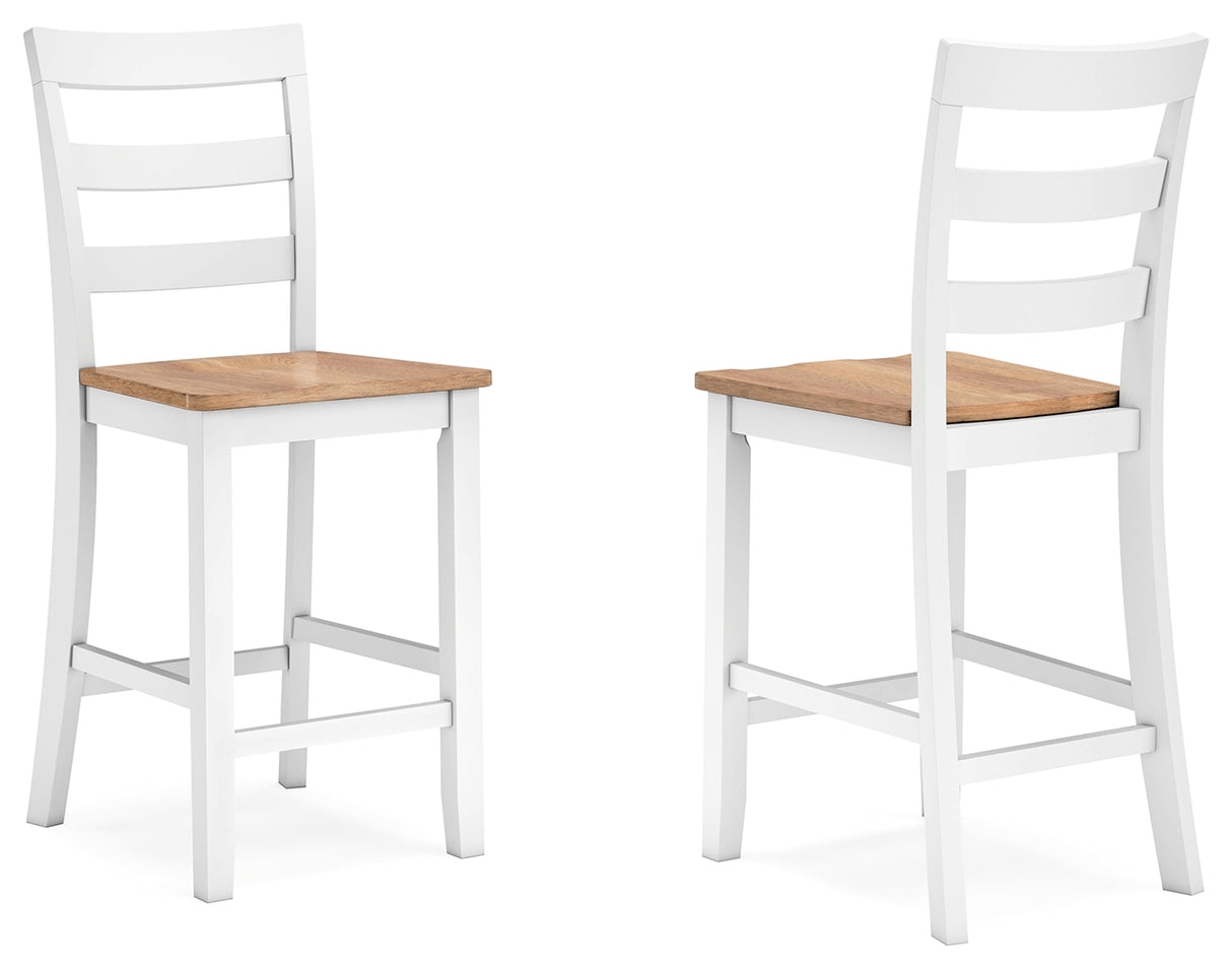 Gesthaven Counter Height Dining Table and 2 Barstools in Natural/White - PKG019458