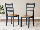 Gesthaven Dining Table and 2 Chairs in Natural/Blue - PKG019464