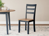 Gesthaven Dining Table and 2 Chairs in Natural/Blue - PKG019464