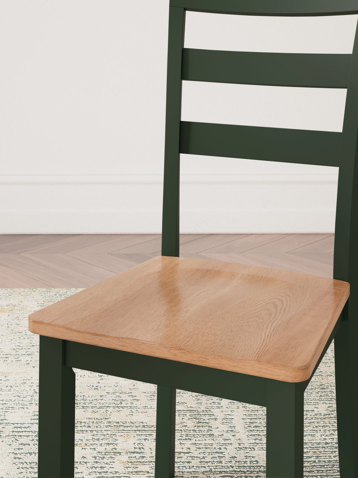 Gesthaven Dining Table and 2 Chairs in Natural/Green - PKG019468