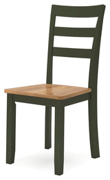 Gesthaven Dining Table and 2 Chairs in Natural/Green - PKG019468