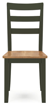 Gesthaven Dining Table and 2 Chairs in Natural/Green - PKG019468