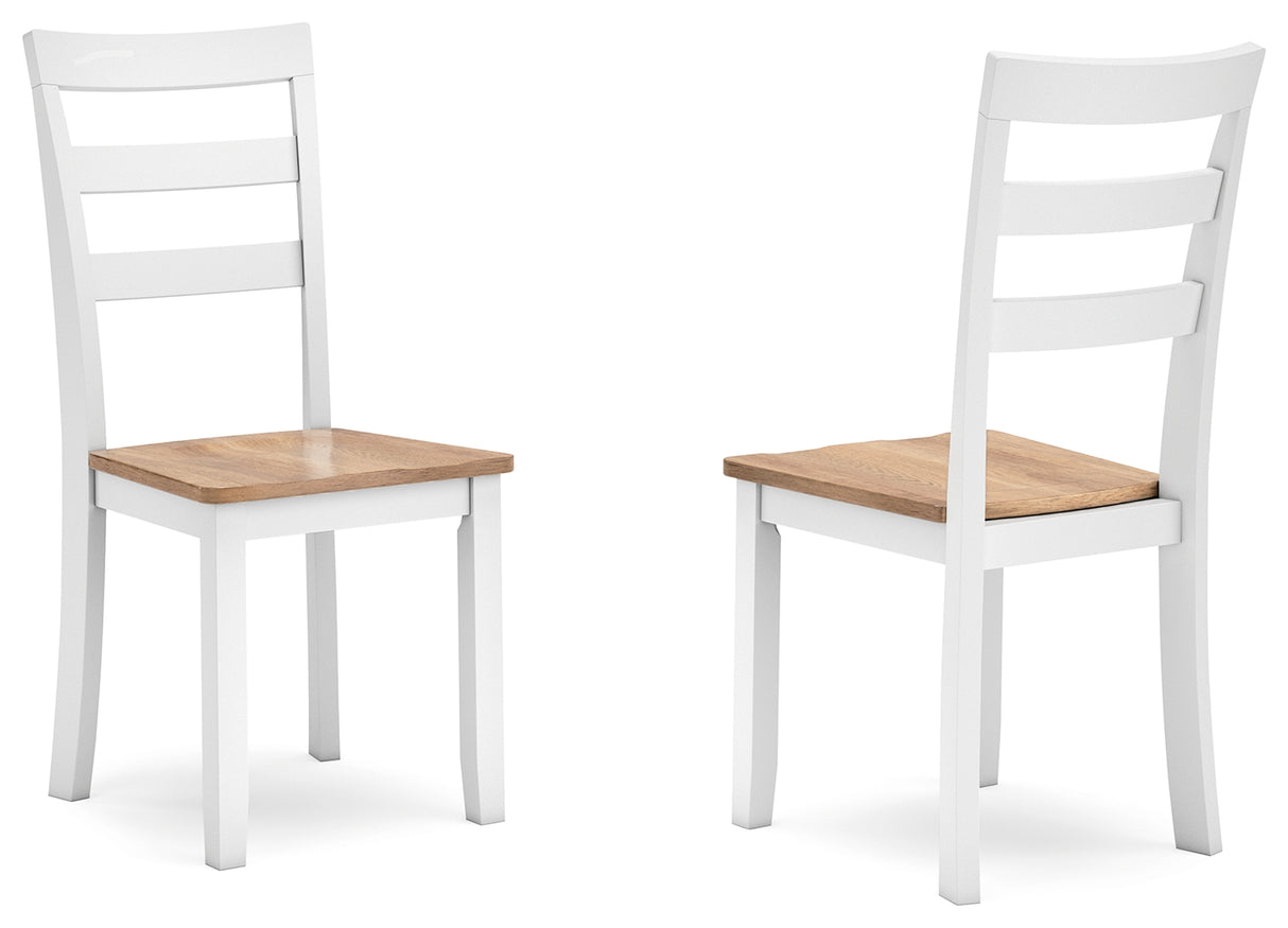 Gesthaven Dining Table and 2 Chairs in Natural/White - PKG019460