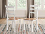 Gesthaven Dining Table and 2 Chairs in Natural/White - PKG019460