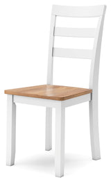 Gesthaven Dining Table and 2 Chairs in Natural/White - PKG019460