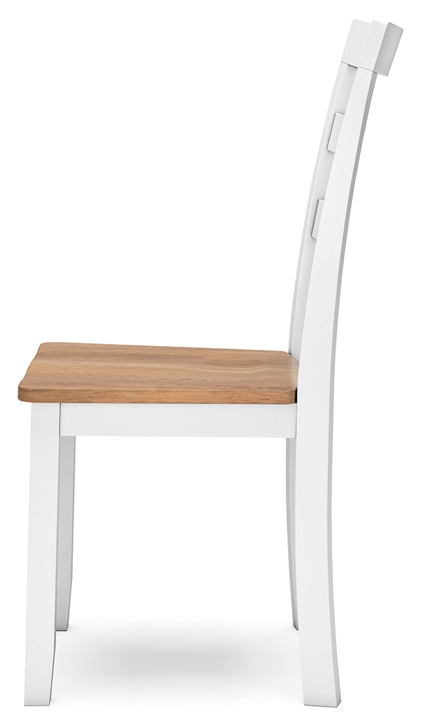 Gesthaven Dining Table and 2 Chairs in Natural/White - PKG019460