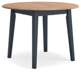 Gesthaven Dining Table and 4 Chairs in Natural/Blue - PKG019465