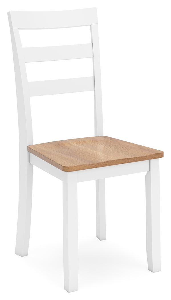 Gesthaven Dining Table and 4 Chairs in Natural/White - PKG019461