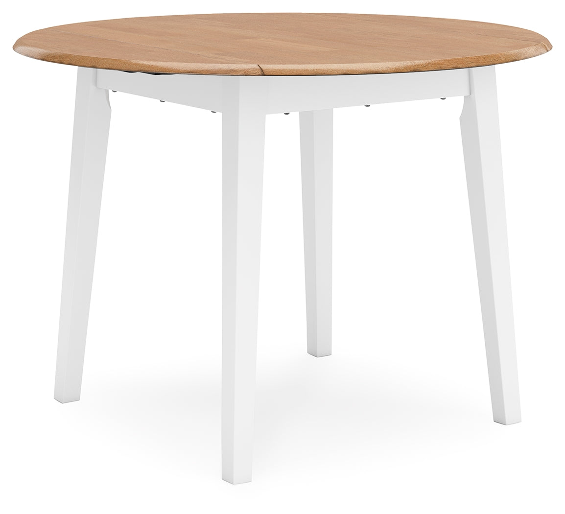 Gesthaven Dining Table and 4 Chairs in Natural/White - PKG019461