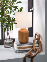 Gierburg 2-Piece Table Lamp Set in Ochre from Ashley - Luna Furniture